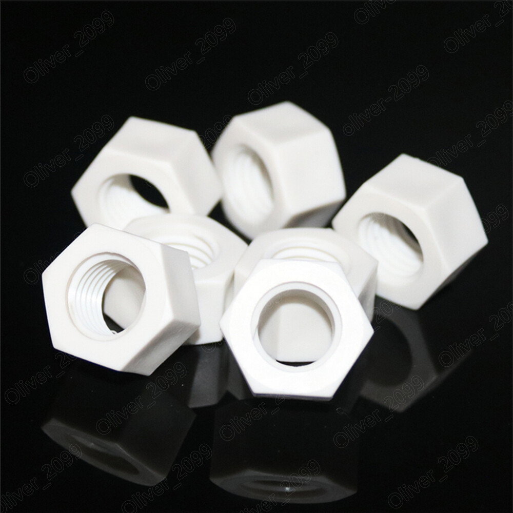 PTFE Plastic Hexagon Nuts Hex Nuts M4 M5 M6 M8 M10 M12 M14 M16 M18 M20 M22-M30