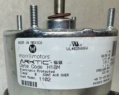 NEW Morrill Motors Arktic S9 Motor 5SME59BVA1228, 1/15 HP, 115V, 1550/800 RPM