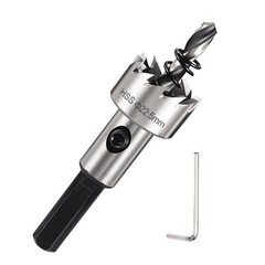 7/8″(22.5mm) Hole Saw Kit – Good for Medium-Hard Metal PVC Boards – Silver