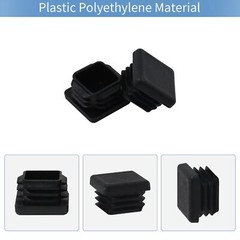 1″x1″ Square Tube End Cap Plastic Plugs 12 Pack, 1×1 1 Inch Square Tubing Plug