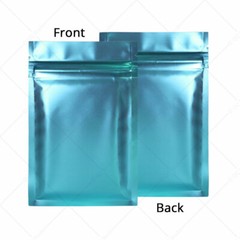 Multi-Size Matte Blue Double-Sided Foil Mylar Flat Zip Lock Bag w/Tear Notch B08