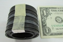 One 7-Piece Hydraulic Cylinder Rod V Seal Packing Set 25.37 x 41.27 x 35.05 MM