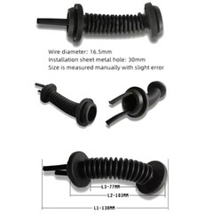 2 Pack 30*30mm Car Harness Wiring Door Tube Rubber Sleeve Dust-proof Tubes NEW