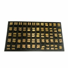 120pcs 2*4*15mm Hot Stamp Copper Letters Thermal Ribbon Printing Font