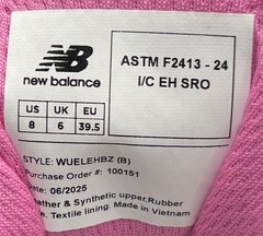 Women’s New Balance Elite Lite EH Work Shoes 8 Black Rose