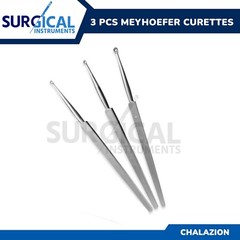 3 Pcs Meyhoefer Chalazion Curette Surgical Medical ENT Instruments – 5″ German G