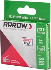 1/4-Inch Arrow JT21 Staples for Crafting & Upholstery – 1000 High-Quality Pieces