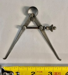 Consolidated Tool Works Spring Outside Caliper 3.5″ Ship Wheel Logo USA