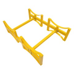 Heavy Duty Stackable Oil Barrel Bracket Yellow Drum Rack Steel 1600lbs Capacity