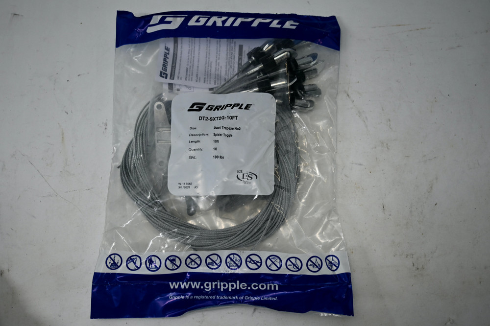 GRIPPLE Duct Trapeze No. 2 DT2–SXT2G-10FT SWL:100 LBS 10 pack