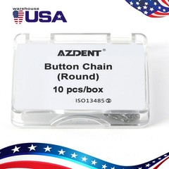 Dental Orthodontic Bondable Lingual Button Crimpable Hook Mesh Base Button Chain