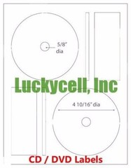 200 CD DVD Laser and Ink Jet Labels -Full Face Memorex Size! 100 Sheets!