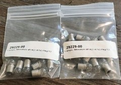 24x #14 Miniature Light Bulbs, 2.47 V, 0.3 A E10 Screw Base G-3.5 Shape