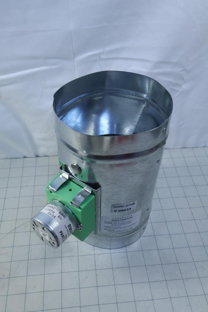 Duro Zone HVAC Round Motorized Air Damper w/ 35138 Motor NEW Scratch & Dent