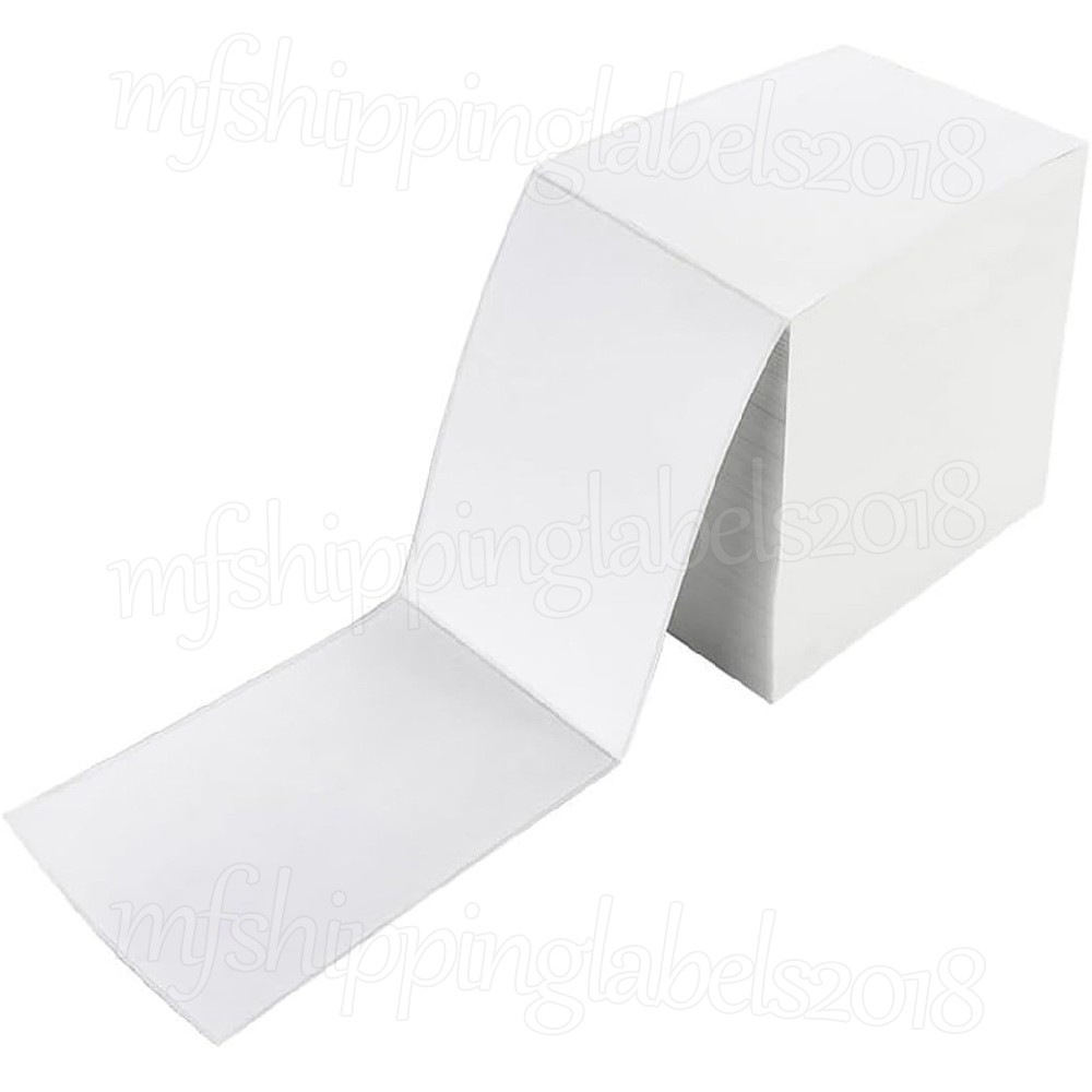100-10000 4×6 Fanfold Direct Thermal Shipping Labels for Zebra & Rollo Printers