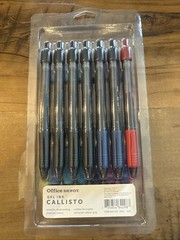 Office Depot Callisto Retractable Gel Ink Pens, Medium Point, 0.7 mm, Pack Of 20