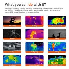 Thermal Monocular AI 384×288 12um 60Hz 5 Display Modes Thermal Scope for Hunting