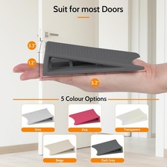 Optish Original Patented Door Stoppers for Bottom of Door, 3 Pack, Dark Grey