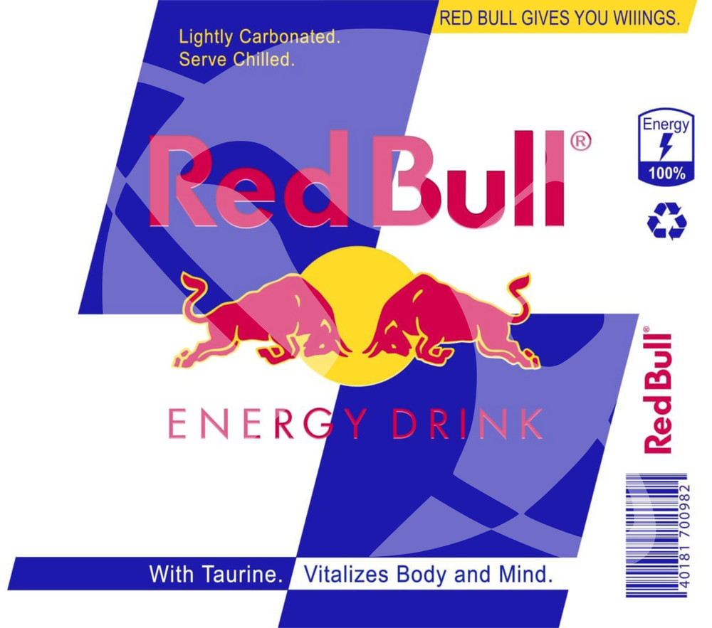 20oz Sublimation Tumbler Redbull Energy Drink Ready to Press Transfer