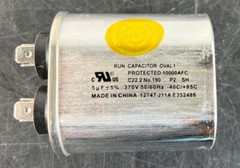 5x Air Conditioning HVAC Oval Fan Motor Run Capacitor 5 MFD 370 Volts CR5 X 370