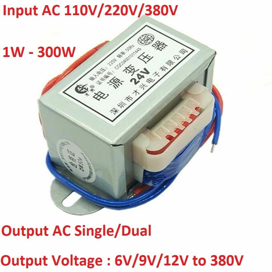 1W To 300W Power Transformer 110/220/380V To 6V 110V -380V Output AC Single/Dual