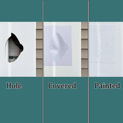 Vinyl Siding Repair Kit – 12 Self-Adhesive Patches for Cracks and Holes