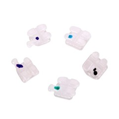 AZDENT Dental Ceramic Brackets Orthodontic Braces Roth.022 345 Hooks 20pcs /kit