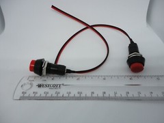 2Pcs Pack Lot 12mm 12V Momentary Round Red 2 Pin Power Button Switch Reset Cable