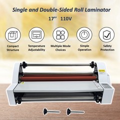 17” Roll Laminator Single-sided & Double-sided Laminating Machine 110V