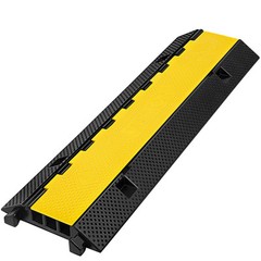 VEVOR 1-Pack 3-Channel Cable Protector Cover Ramp 33000LBS Capacity Heavy-Duty
