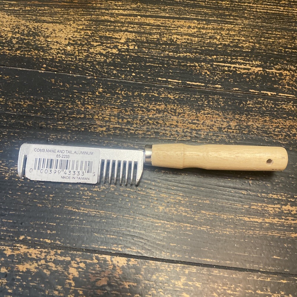 Weaver Leather Comb, Mane And Tail, Aluminum Wood Handle Made in Taiwan