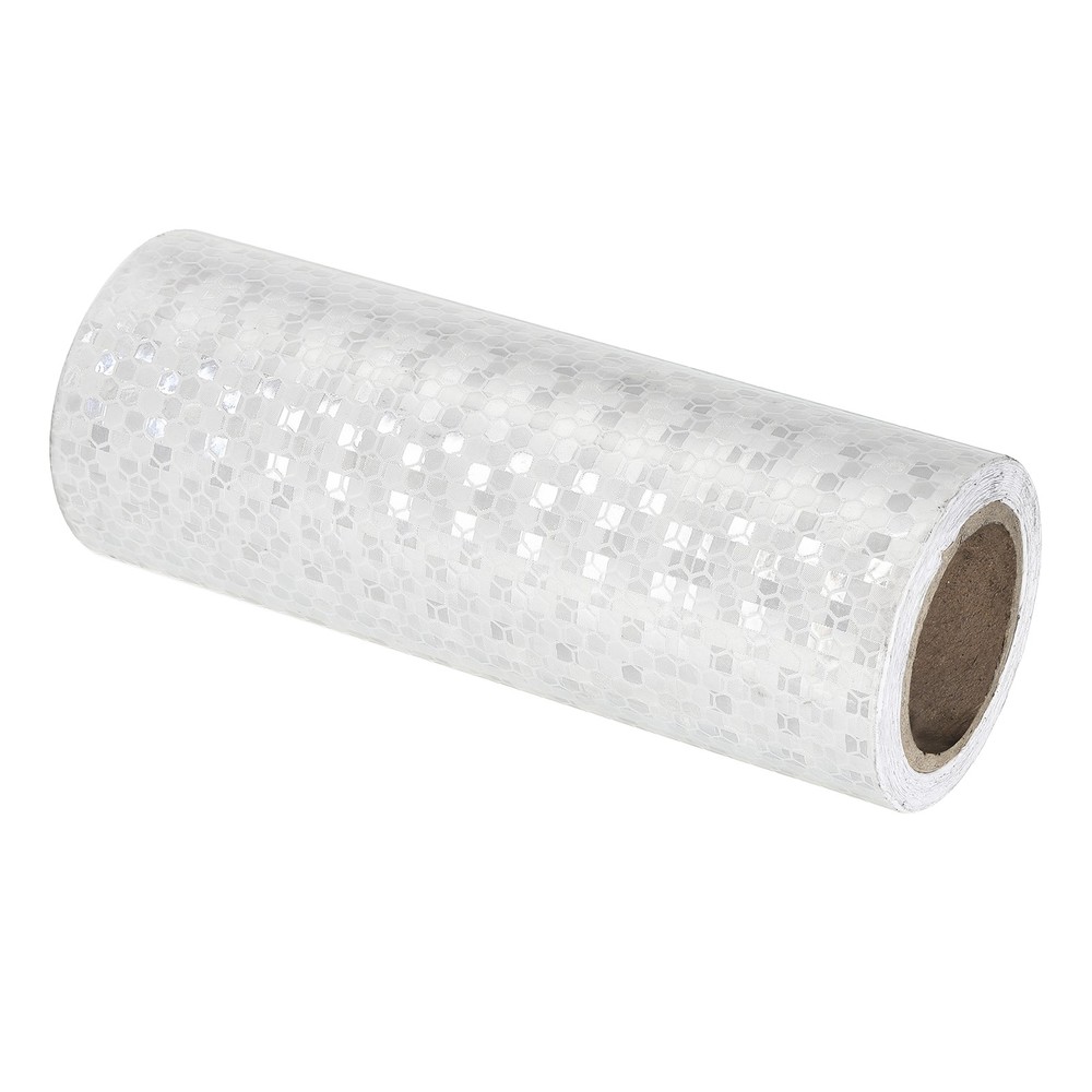 Reflective Tape 6″ x 10FT Adhesive Warning Safety Tape White