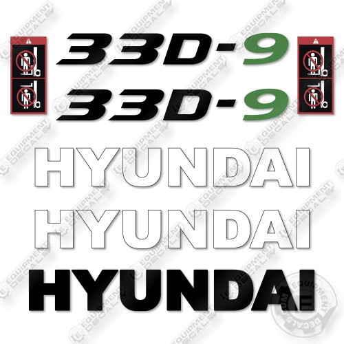 Hyundai 33D-9 Decal Kit Forklift – Aftermarket Kit