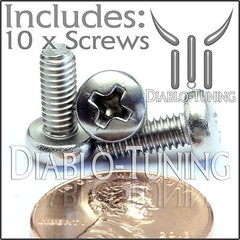 M4 x 10mm – Qty 10 – Stainless Steel Phillips Pan Head Machine Screws DIN 7985 A