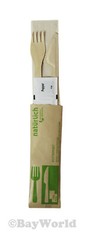 1 Set Wooden Cutlery Premium Compostable with Salt/Pepper Disposable Cutlery 260100