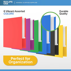 Folders with Pockets 2 Pocket Folders Bulk, Holds 100 Sheets (50 Sheets per Pock
