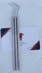 3 Pcs Dental William Probes Color Coated Dental Periodontal Perio Probes