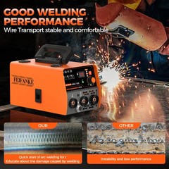 145A MINI MIG Welder 110V, Flux Core/Lift TIG/Stick Welder & TIG Welding Torch