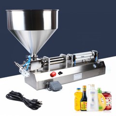 100-1000ml Paste Liquid Piston Filler Heating Filling Machine Single Nozzle 110V