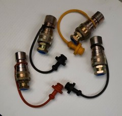 Parker 60 Series Hydraulic Hose Quick Coupler Set H3-62 H3-63 NOS with Plugs