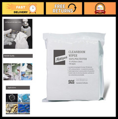 150 Pack Lint-Free Cleanroom Cloth Wipes 9×9″ Ultra-Soft Double Knit Polyester