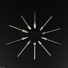 10 Pcs Dental Lab Polishing Bur Drills Tungsten Steel Carbide Burs Burrs 2.35MM
