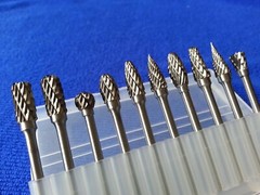 US10pc 3mm X 5mm Rotary Burr Tungsten Carbide Die Grinder Shank Carving Set Tool