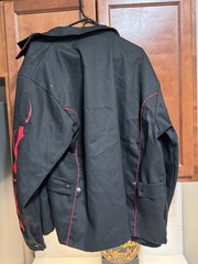 Revco BX9C Welding Jacket, Black with Red Flames 2XL