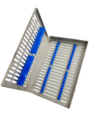 Large Sterilization Cassette for 20 Instruments with Blue Silicone Inserts (1pc)