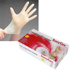 SunnyCare #7803 Vinyl Disposable Gloves Powder Free (Latex Nitrile Free) Large