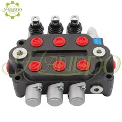 3Spool 25GPM 3000PSI Monoblock Hydraulic Directional Control Valve Double Acting