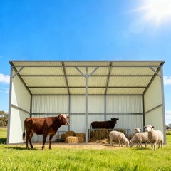 12’x20′ Metal Livestock Shelter Corrosion Resistant for Cattle Horse Sheep