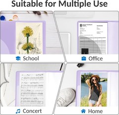 Art Portfolio 9″x12″, 40 Pockets Large Display Folder with 80 Pages, Heavy Du…