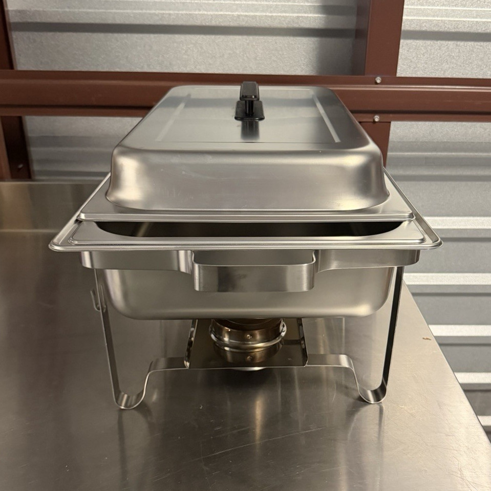 Full Size Stainless Steel Rectangle Chafing Dish with Lift-Off Lid